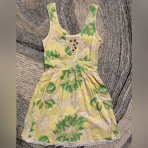 Free People Leafy Floral Sun Dress